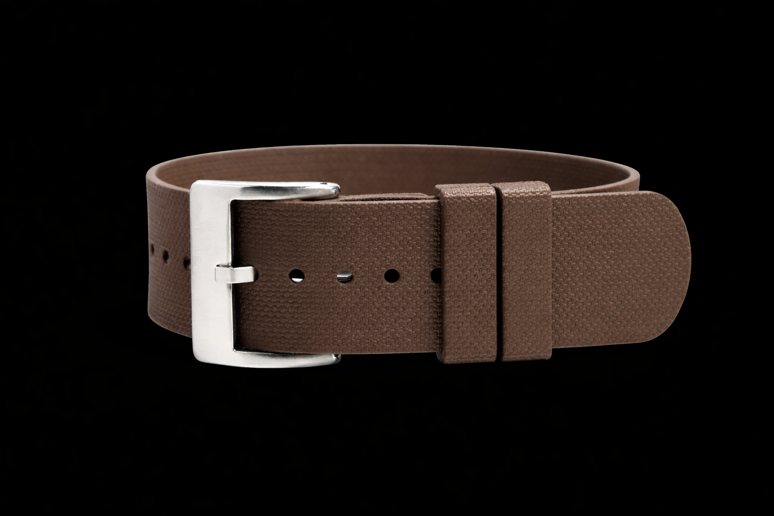 Brown 20mm FKM Rubber Strap with Quick Release Feature for Fast and Easy Fitting and Removal