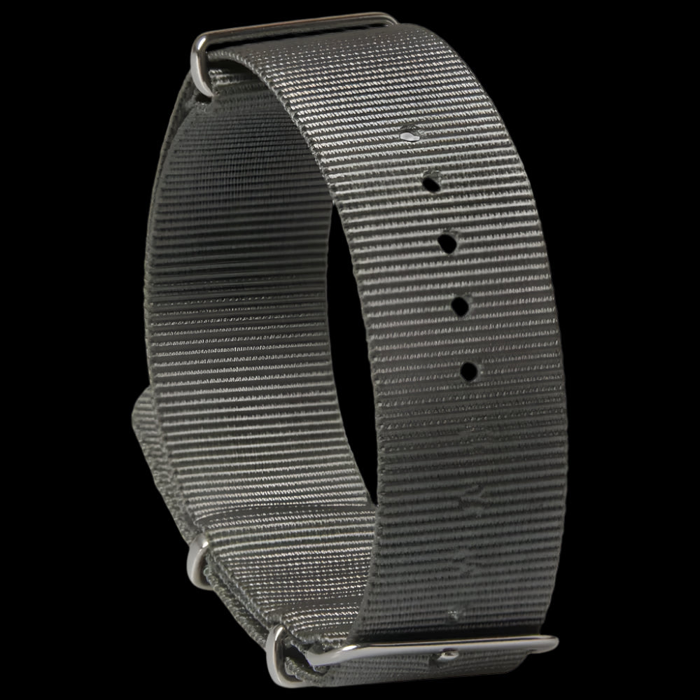 22mm Admiralty Grey NATO Military Watch Strap in Ballistic Nylon with Stainless Steel Fasteners