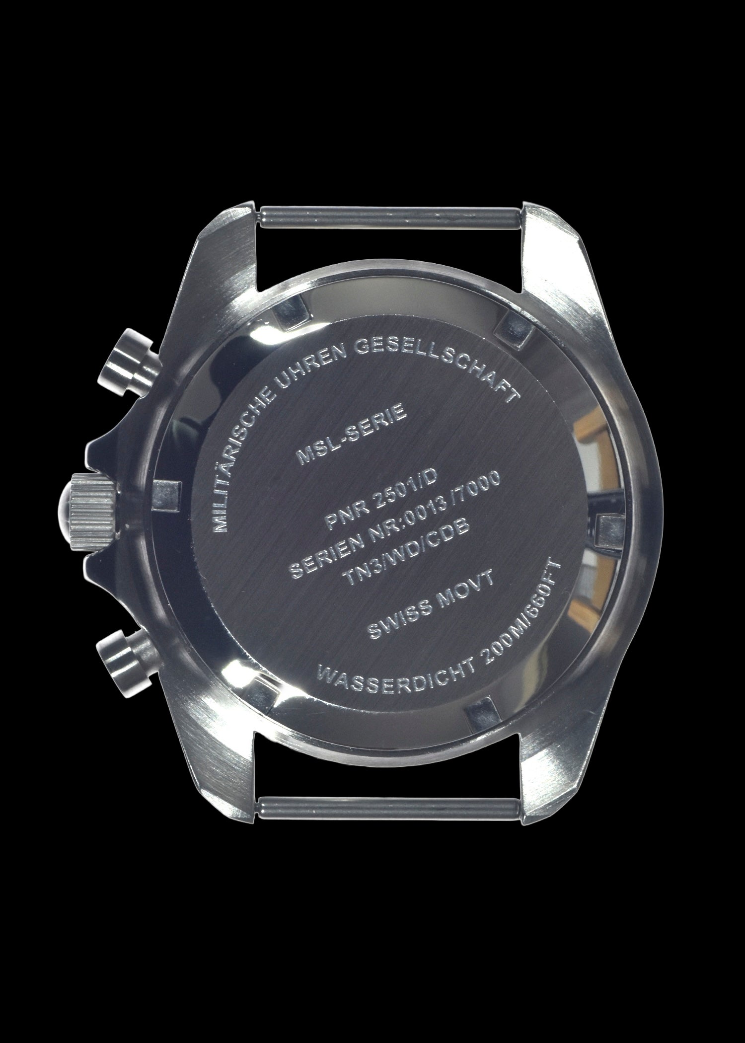 MWC NATO Pattern Stainless Steel Military Pilots Chronograph with Sapphire Crystal and Swiss Ronda Movement - 12 Hour GMT Bezel