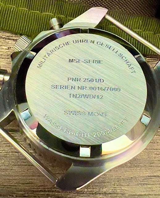 MWC NATO Pattern Stainless Steel Military Pilots Chronograph with Sapphire Crystal and Swiss Ronda Movement- 12 Hour GMT Bezel