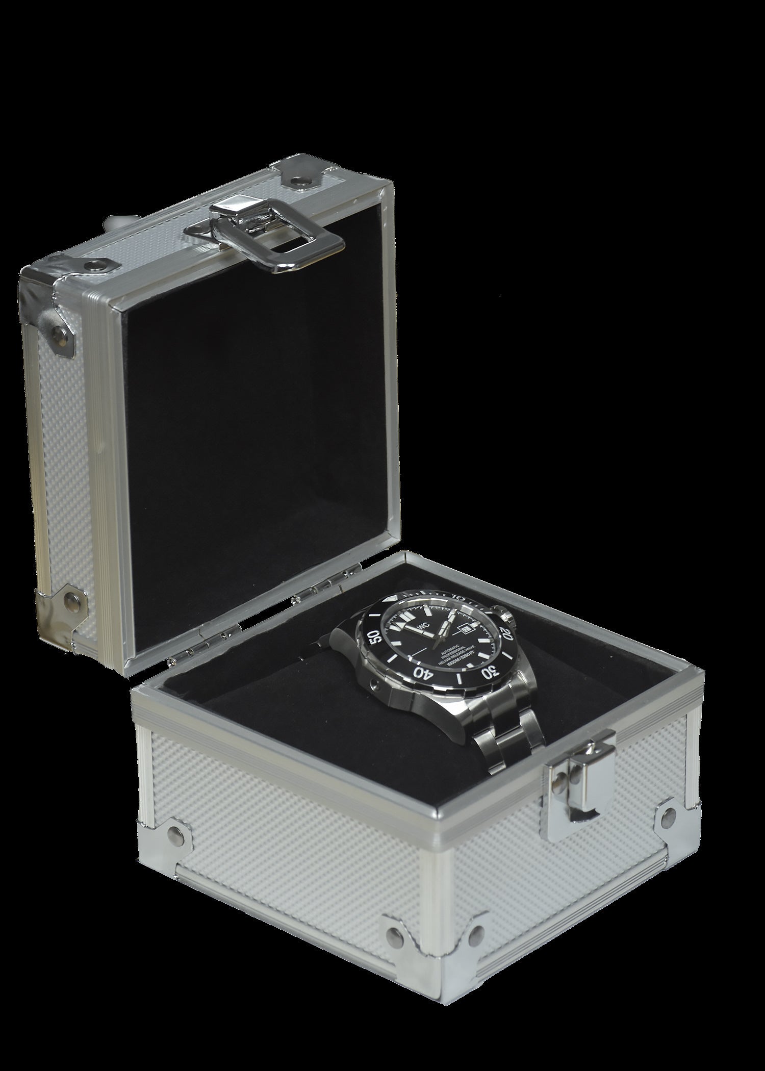 MWC 100ATM / 3,280ft / 1000m Water Resistant Diver's Watch Stainless Steel Case with Helium Valve and Matching Bracelet 100% Swiss Made with Sellita SW200 26-Jewel Automatic Movement