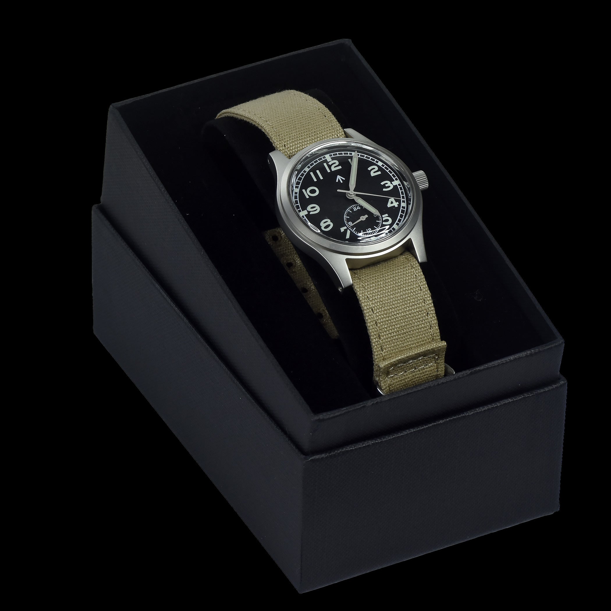 MWC 1940s/1950s "Dirty Dozen" Pattern General Service Watch with Automatic Self Winding Mechanical Movement and Sapphire Box Crystal