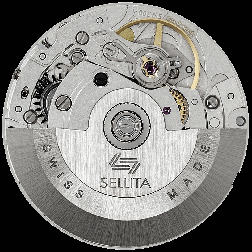 MWC 100ATM / 3,280ft / 1000m Water Resistant Diver's Watch Stainless Steel Case with Helium Valve and Matching Bracelet 100% Swiss Made with Sellita SW200 26-Jewel Automatic Movement