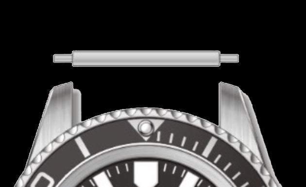 20 x 18mm, 20mm, 22mm or 24mm Watch Pins Designed to Create the Appearance of a Military Watch with Fixed Solid Bars