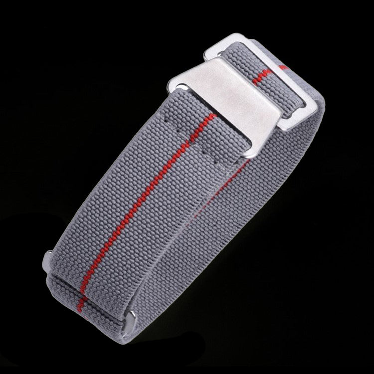 20mm Elasticated French Navy and Special Forces Strap in Grey with a R