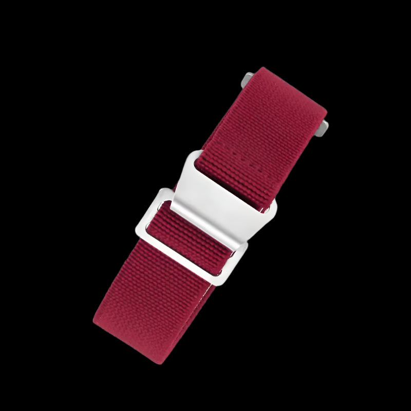 22mm Elasticated French Navy and Special Forces Strap in Maroon