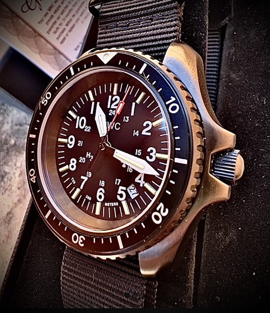 MWC Automatic Black PVD Military Divers Watch  - Tritium / GTLS Illumination and Sapphire Crystal