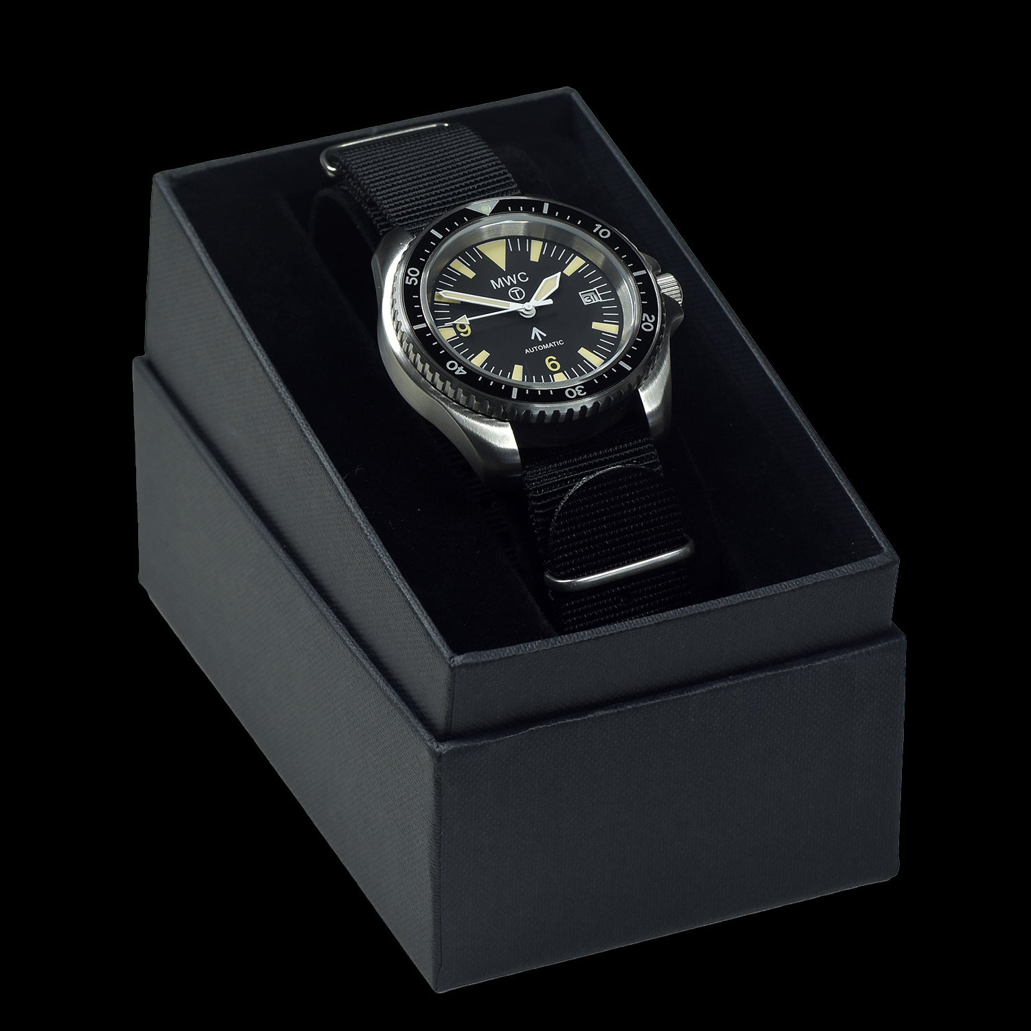 MWC 1999-2001 Pattern Automatic Military Divers Watch  - Retro Luminous Paint, Ceramic Bezel and Sapphire Crystal