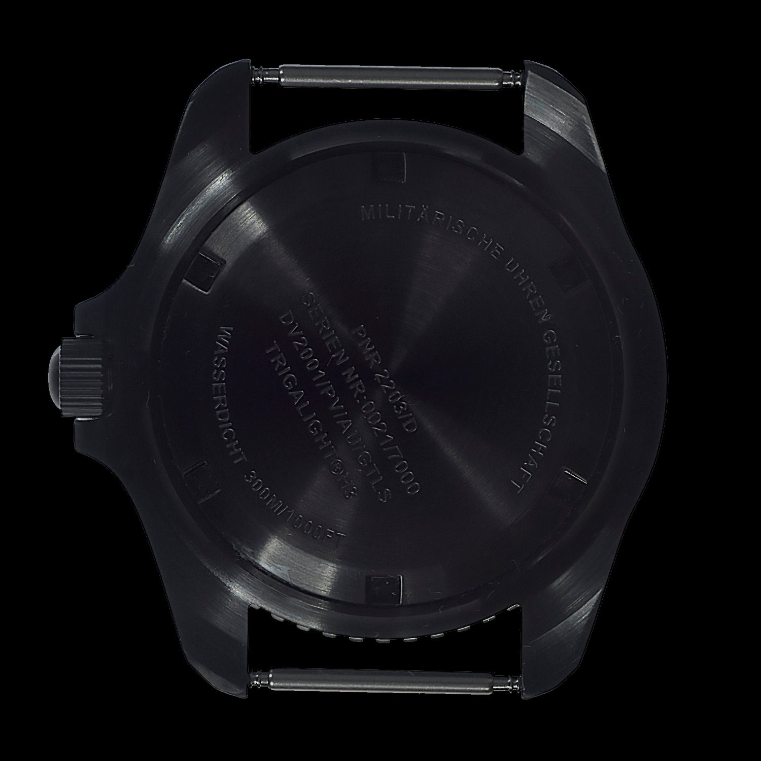 MWC Automatic Black PVD Military Divers Watch  - Tritium / GTLS Illumination and Sapphire Crystal