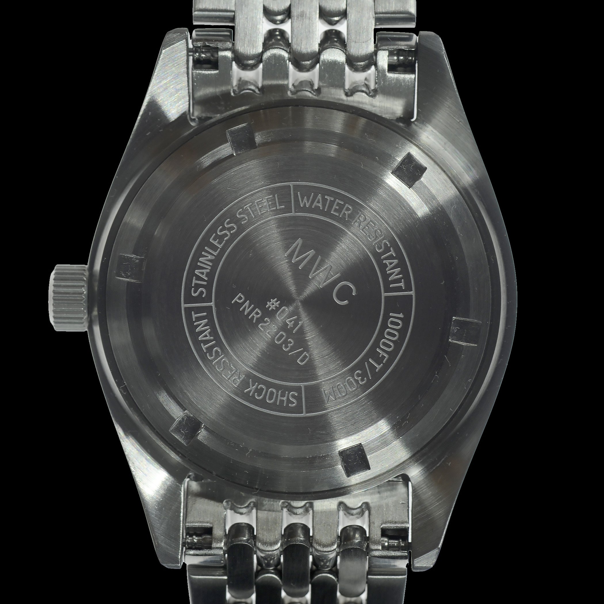 MWC Classic 1960s Pattern Dual Time Zone Automatic Divers Watch with Retro Luminous Paint and Sapphire Crystal on Matching Stainless Steel Bracelet - Ex Photographic Sample Reduced